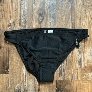 Adore Me Black Cut Out Side Bikini Bottoms